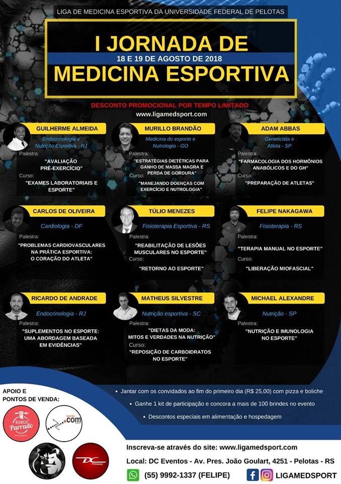 Jornada de Medicina Esportiva - MedSport - UFPel 2018